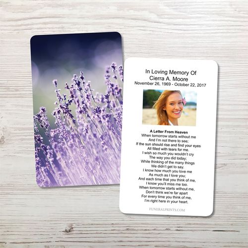 Show details for Lavender Lights Memorial Card