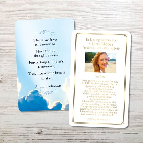 Show details for A Thought Away Premium Prayer Card