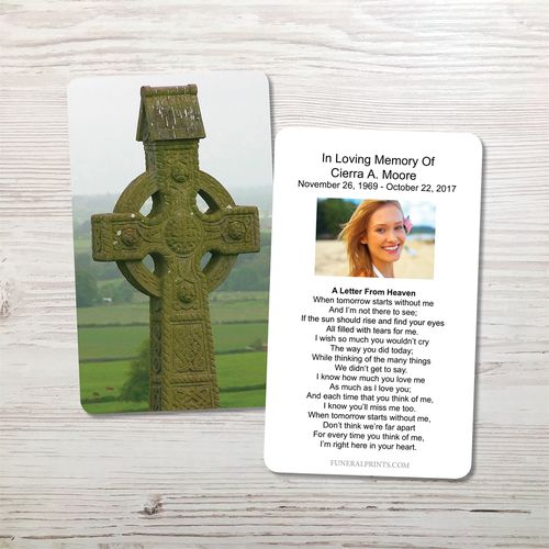 Show details for Celtic Cross Memorial Card
