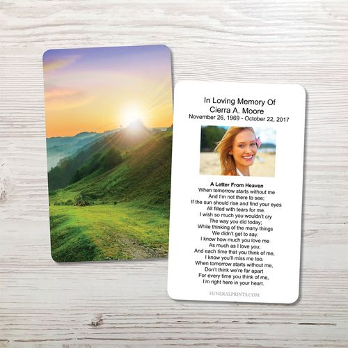 Show details for Mountain Rainbow Memorial Card