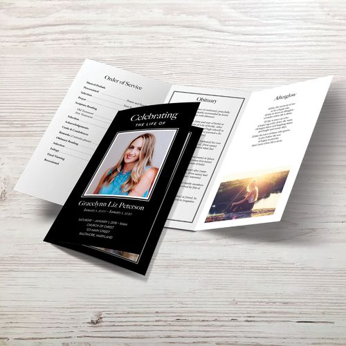 Show details for Modern Black Trifold Program
