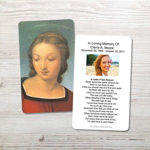 Show details for Mary Memorial Card