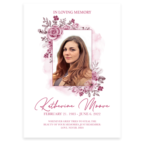 Show details for Pink Floral Announcement