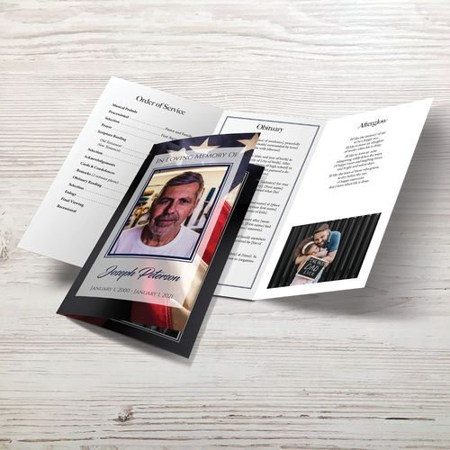 Show details for American Flag Trifold Program
