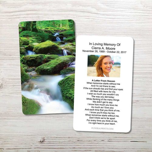 Show details for Moss on the Rocks Memorial Card
