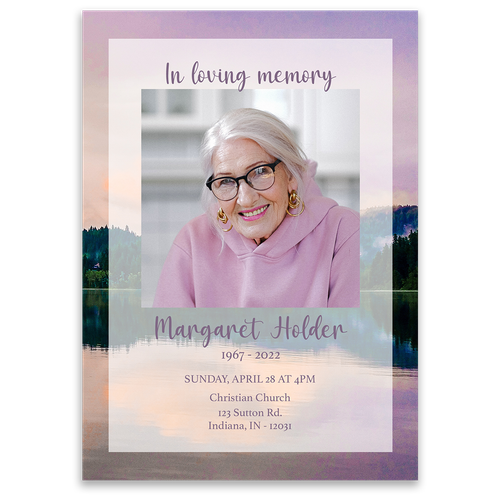 Show details for Purple Sunset Invitation