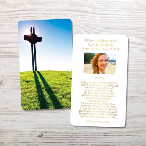 Show details for Celtic Cross Hill Gold Foil Memorial Card