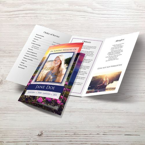 Show details for Purple Fields Trifold Program