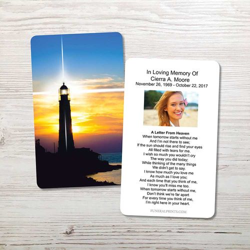 Show details for Lighthouse Memorial Card
