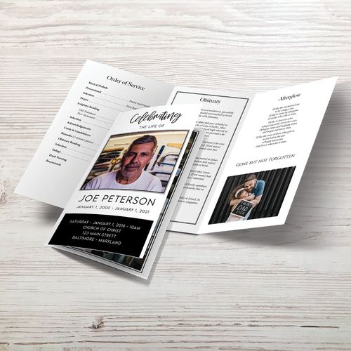 Show details for Contemporary Black Trifold Program