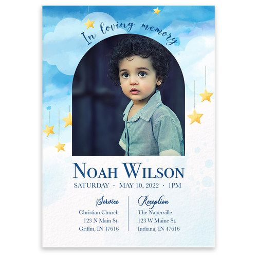 Show details for Sky Star Watercolor Invitation