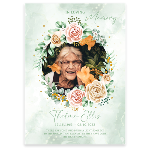 Show details for Multi Gold Floral Announcement