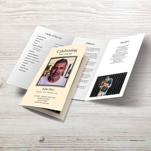 Show details for Modern Cream Trifold Program
