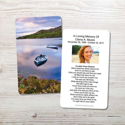 Show details for Canoe on Lake in Killareny Memorial Card