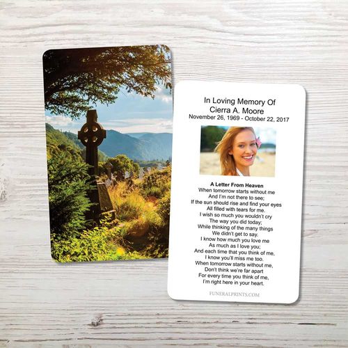 Show details for Glendaloug Celtic Cross Memorial Card