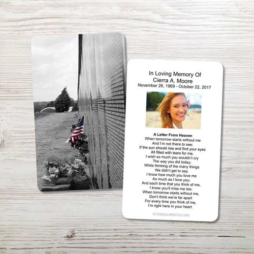 Show details for Vietnam Wall Memorial Card