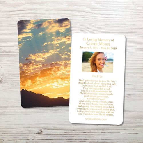 Show details for New Day Gold Foil Memorial Card