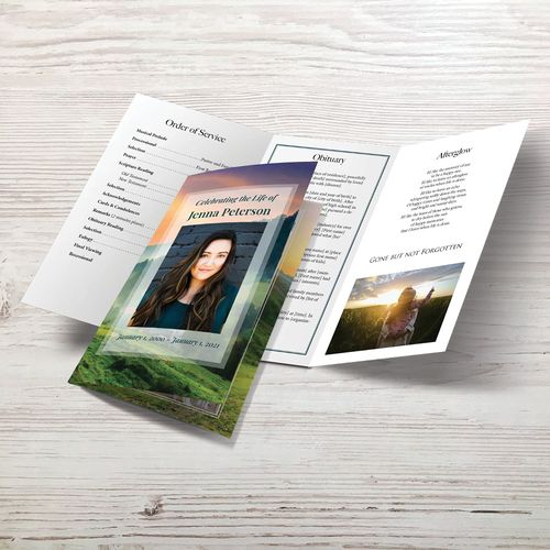 Show details for Mountain Rainbow Trifold Program