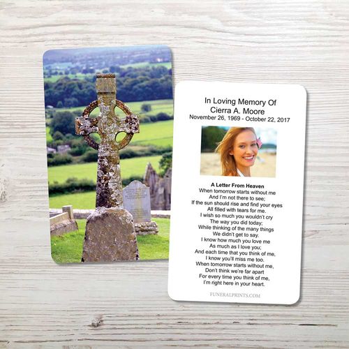 Show details for Celtic Cross 2 Memorial Card