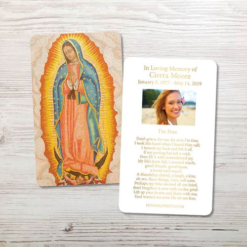 Show details for Guadalupe Gold Foil Memorial Card