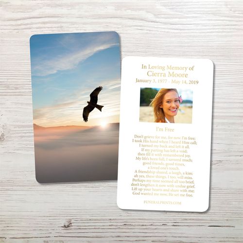 Show details for Sunrise Dove Gold Foil Memorial Card