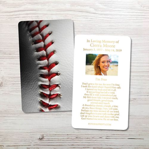 Show details for Baseball 3 Gold Foil Memorial Card