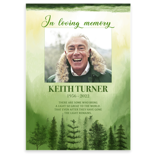 Show details for Green Scenery Watercolor Announcement