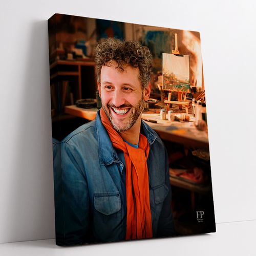 Show details for Wrapped Canvas Memorial Portrait - Artist Haven Lifescapes Background