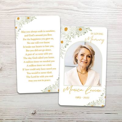 Show details for White Floral Border Memorial Package