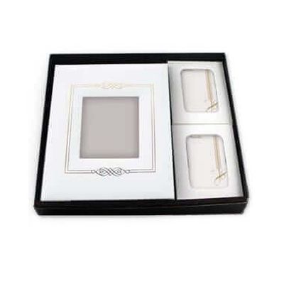 Show details for Funeral Program Frame White 6-Ring Register Book