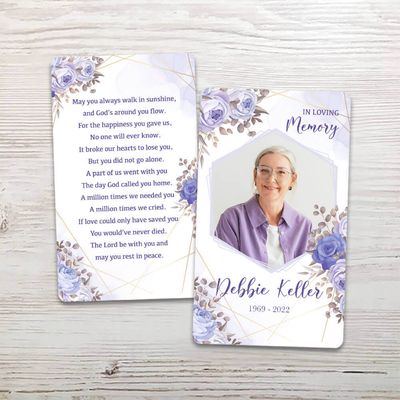 Show details for Purple Gold Floral Memorial Package