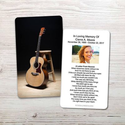 Show details for Guitar Memorial Card