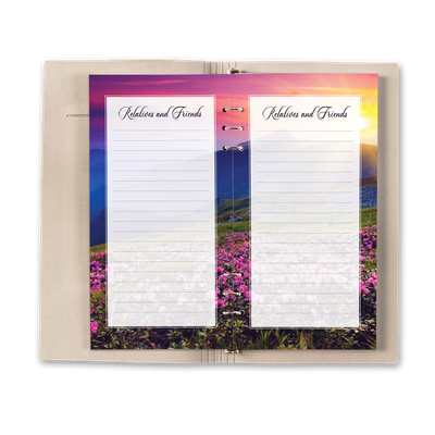Show details for Purple Fields Guest Book - Gray