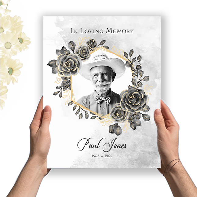 Show details for Black Gold Floral Premium Program (8.5x11)