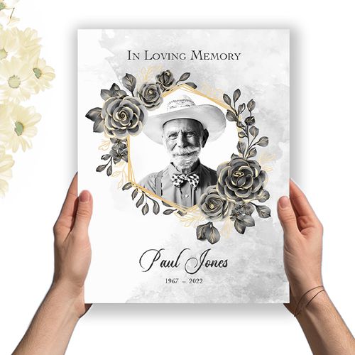 Show details for Black Gold Floral Premium Program (8.5x11)