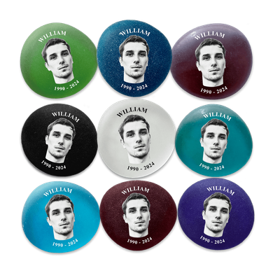 Show details for Frosted Photo Assortment Memorial Stones