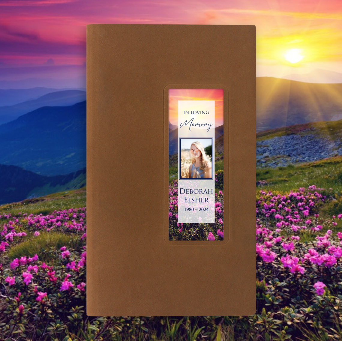 Show details for Purple Fields Guest Book - Brown