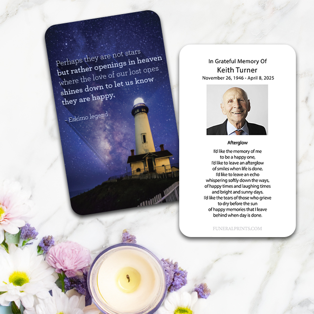 Show details for Openings in Heaven Quote Prayer Card