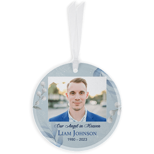 Show details for Winter Blue Circle Ornament