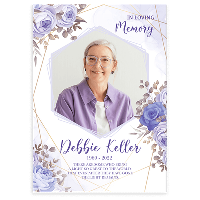 Show details for Purple Gold Floral Announcement