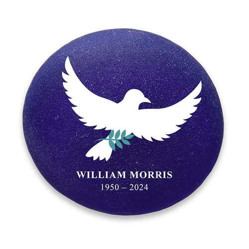 Show details for Frosted Purple Dove Memorial Stones