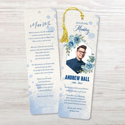 Show details for Blue Floral Memorial Package
