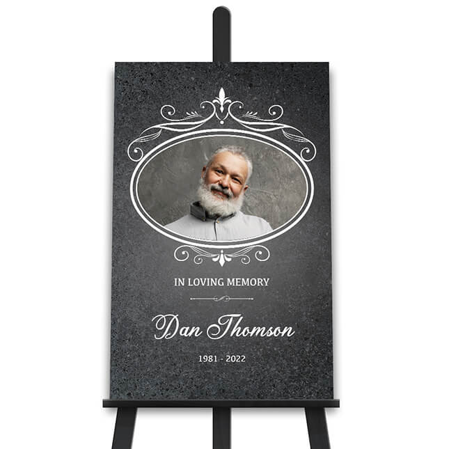 Show details for Gray Marble Poster