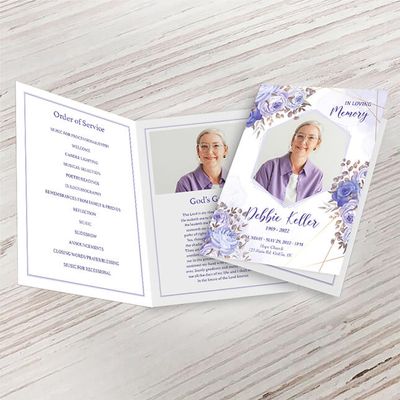 Show details for Purple Gold Floral Premium Program (8.5x11)