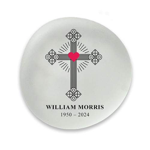Show details for Frosted Clear Cross Memorial Stones