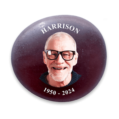 Show details for Frosted Amethyst Photo Memorial Stones