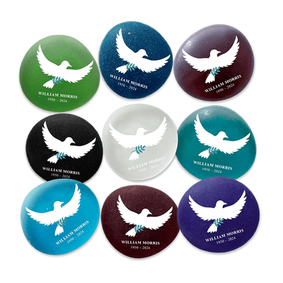 Show details for Frosted Dove Assortment Memorial Stones