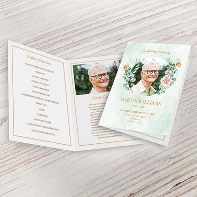 Show details for Multi Floral Funeral Program 