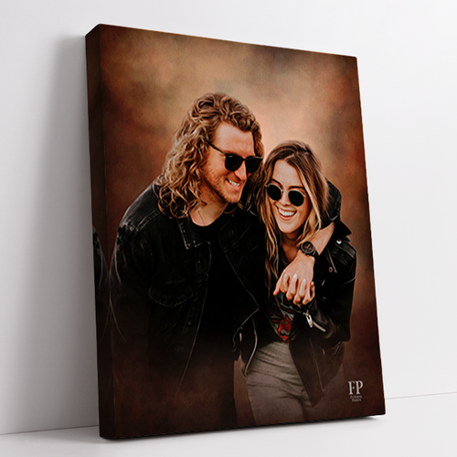 Show details for Wrapped Canvas Memorial Portrait - Earth Studio Background