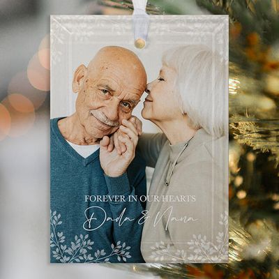 Show details for Leaves Silhouette Rectangle Ornament